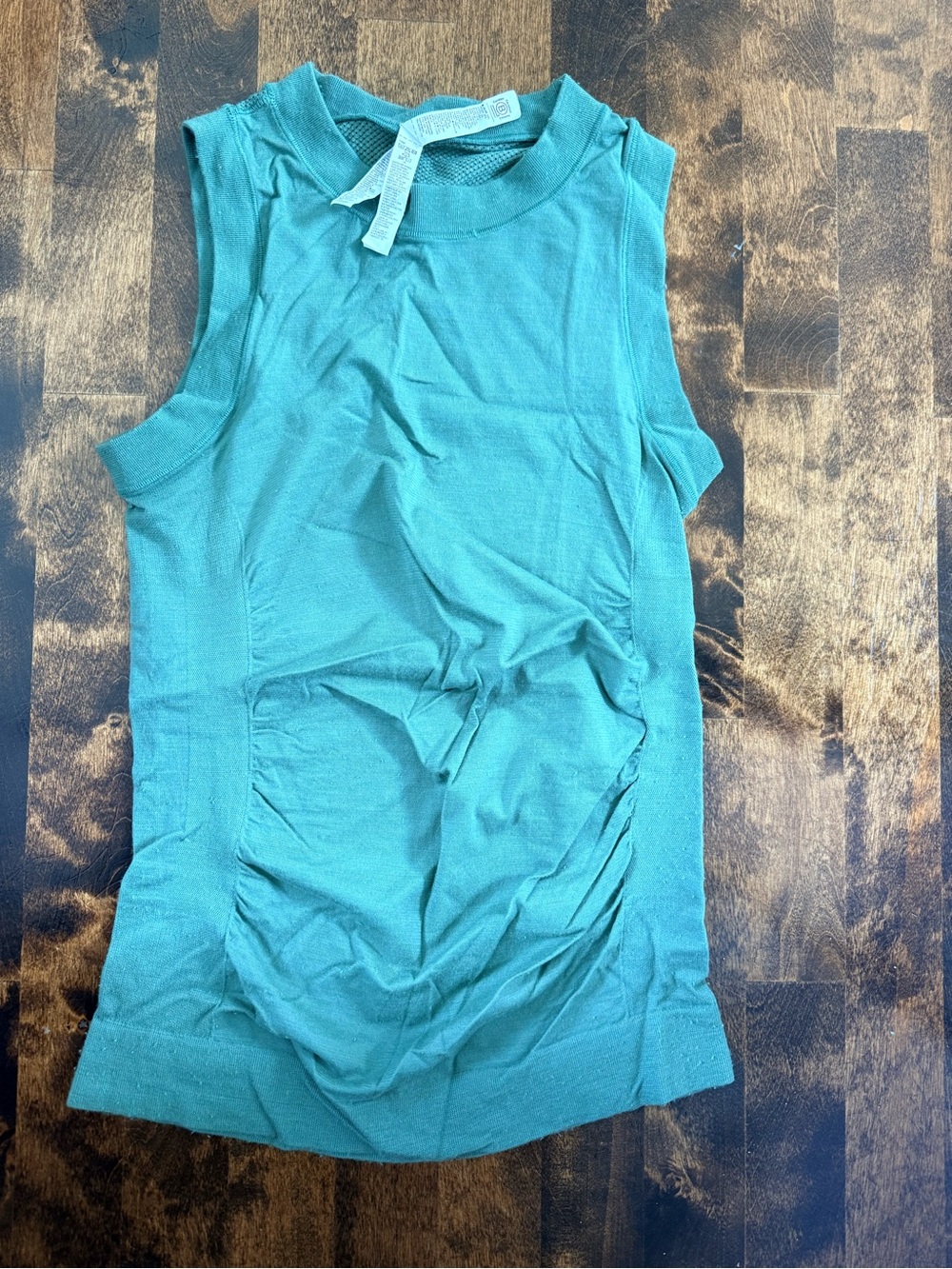 Athleta Teal Performance Mesh Tank Top Forest Green - Picture 3 of 3